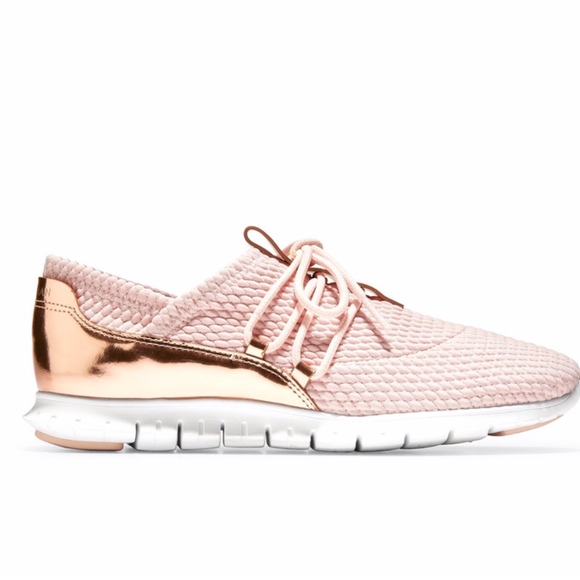 Cole Haan Zerogrand Quilted Sneaker in Peach Blush - Picture 3 of 7